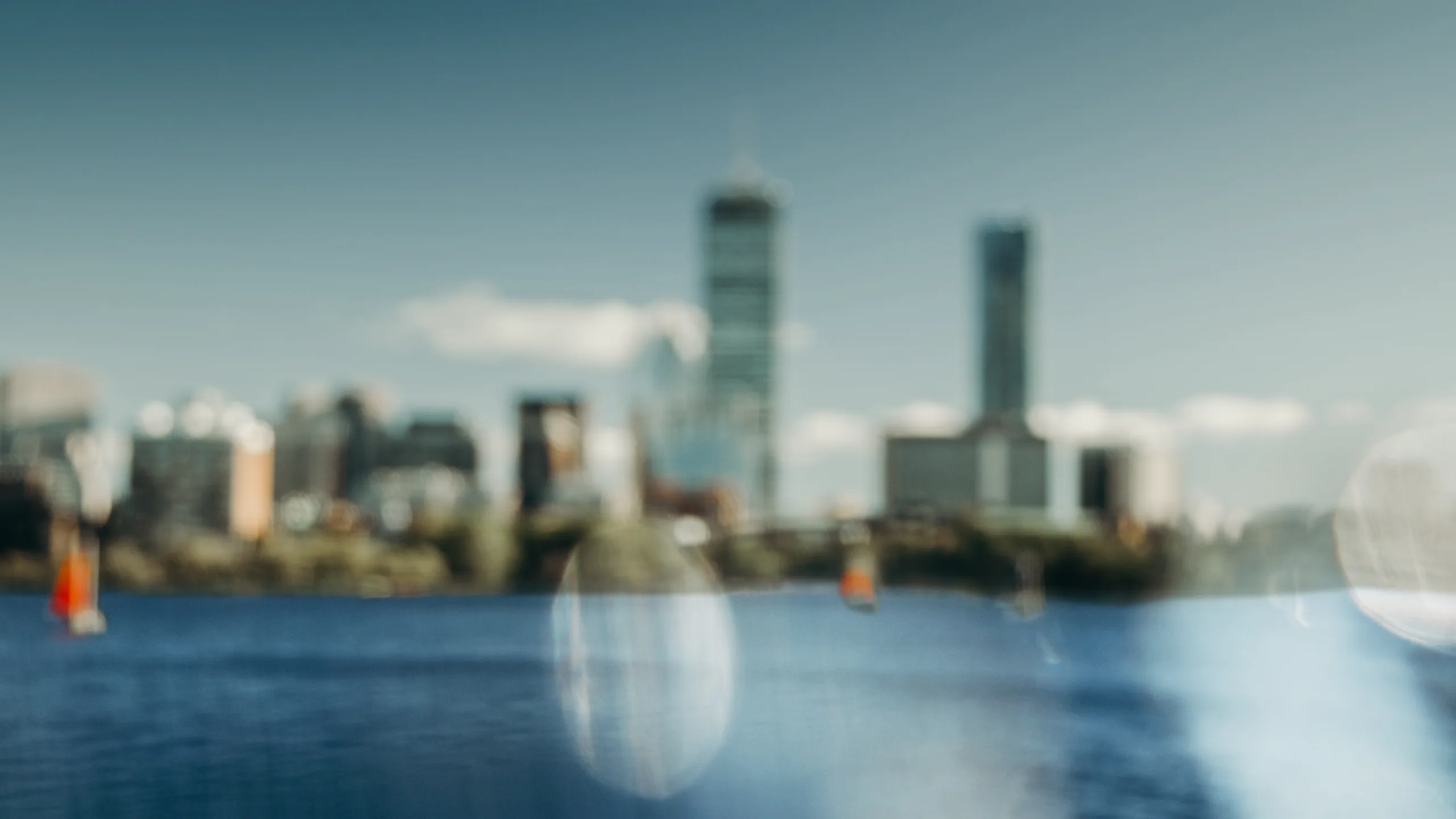 The Boston skyline across the Charles River