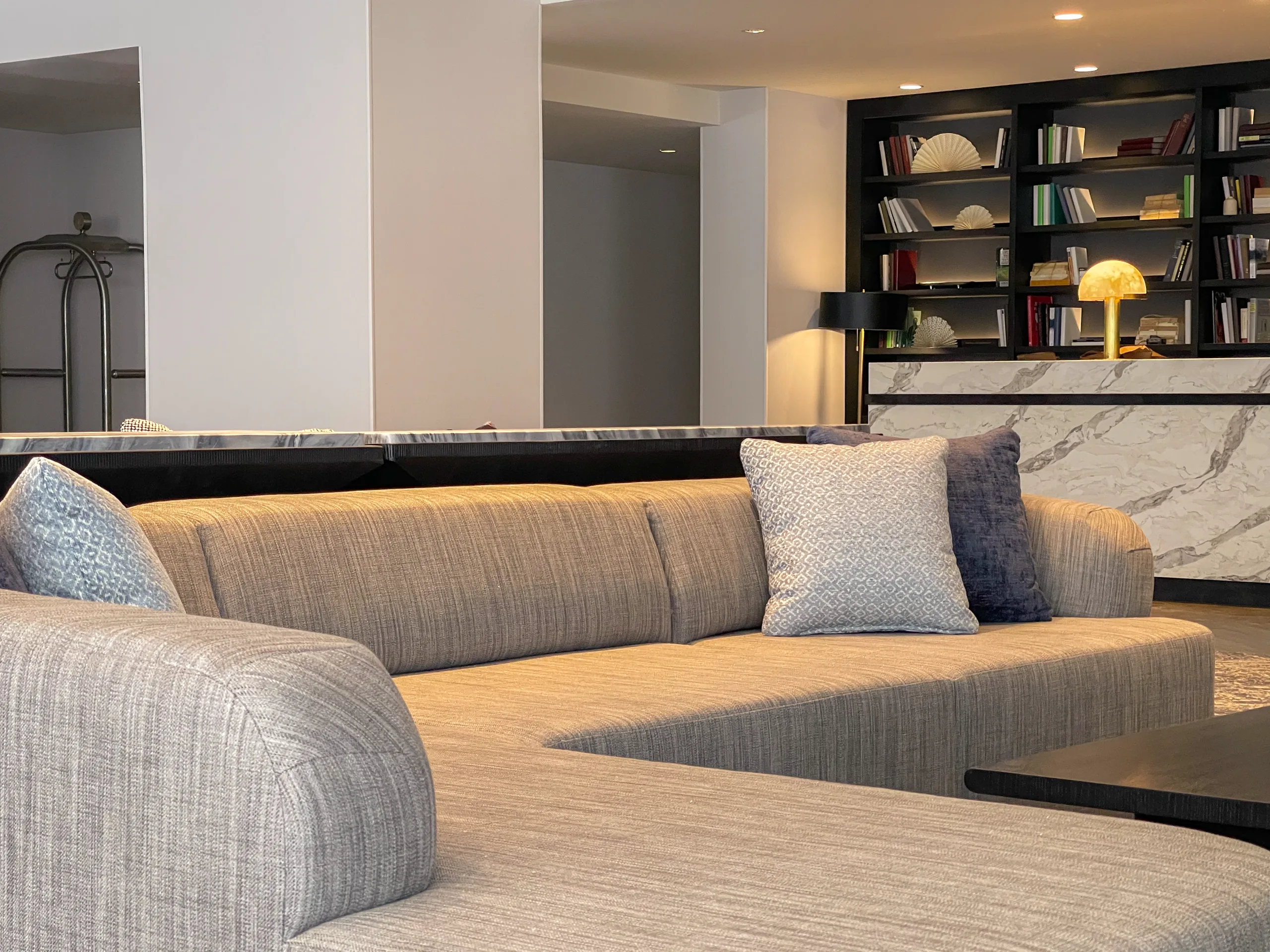 The new lobby lounge seating